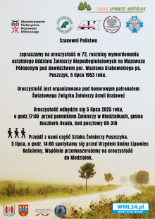 Uroczystość w 72 rocznicę wymordowania ostatniego Oddziału Żołnierzy Niepodległościowych na Mazowszu Północnym